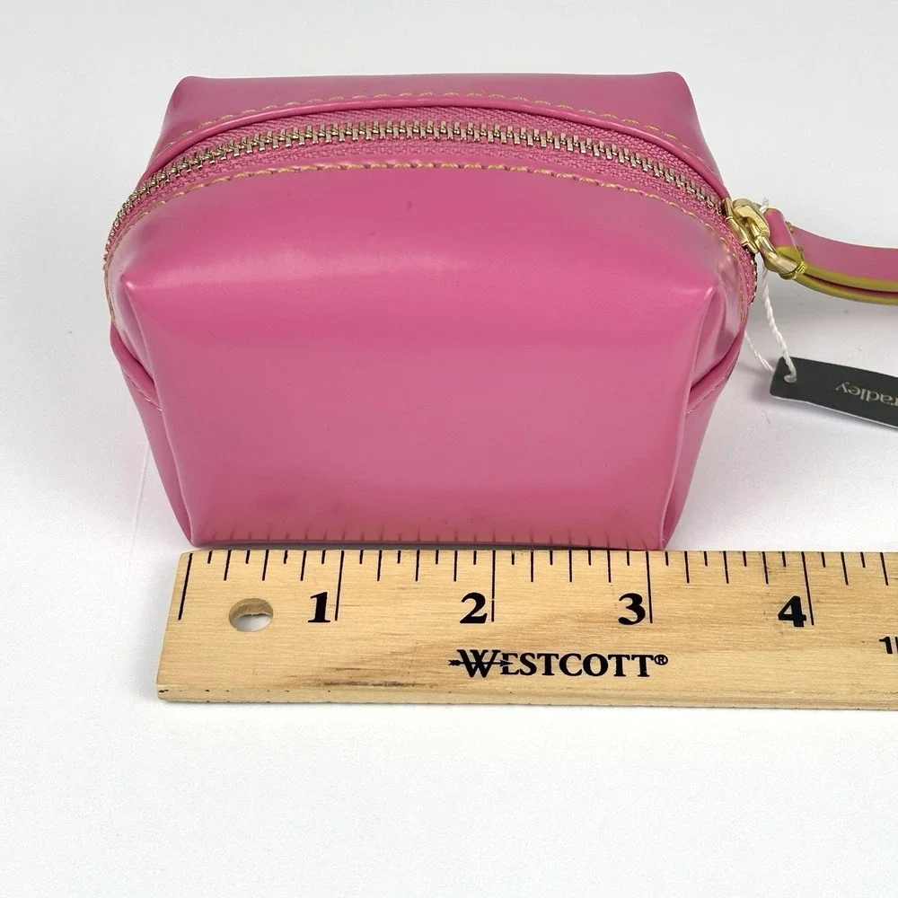 Vera Bradley Mini Cosmetic Case Ibis Rose Pink Faux Leather NWT Zip Pouch